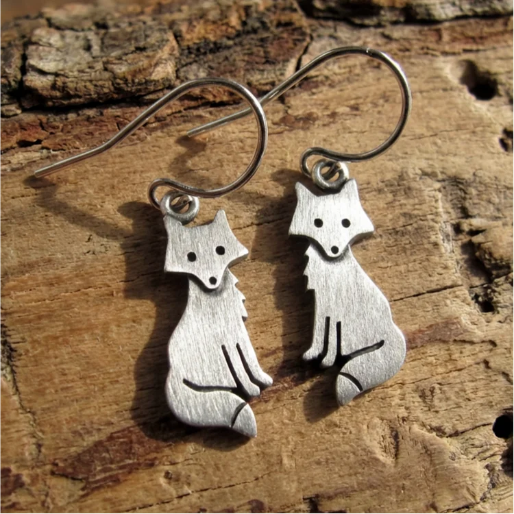 Retro Fox Earrings - Image 2