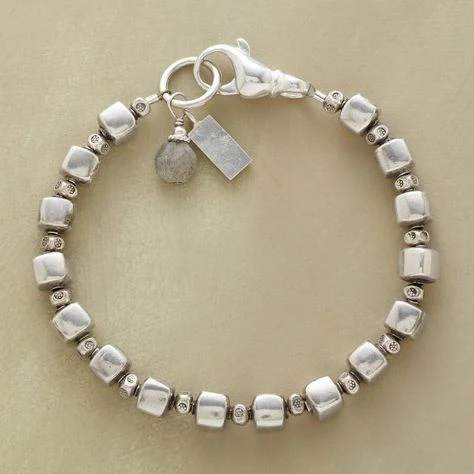Retro Silver Cubic Bracelet - Image 2