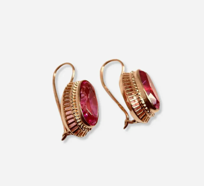 Rose Gold Vintage Earrings - Image 2