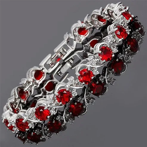 Ruby Vine Tennis Bracelet - Image 2