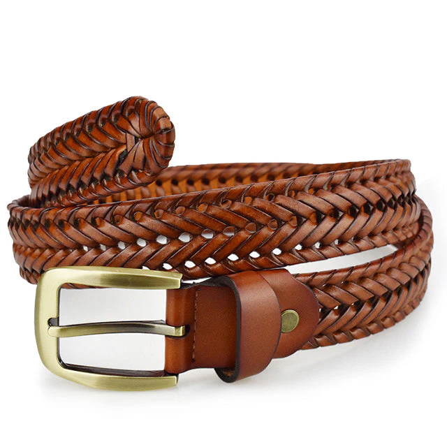Elegant and durable braided leather belt - Image 3