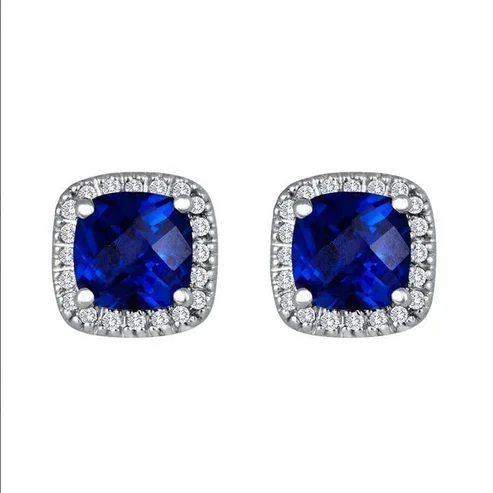 Saphir Square Stud Earrings - Image 2