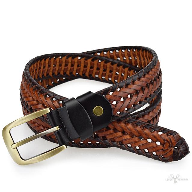 Elegant and durable braided leather belt - Image 3