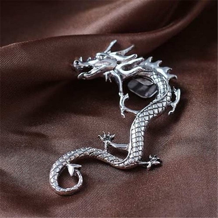 Silver Dragon Earrings - Image 2