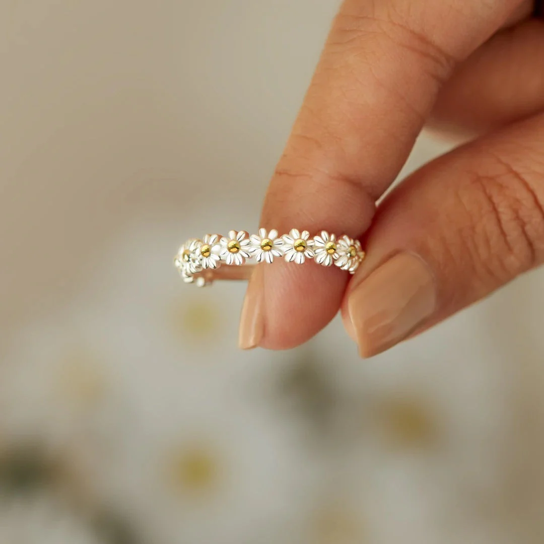 Silver Floral Ring - Image 2