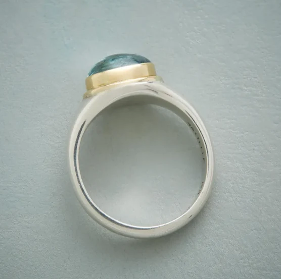Silver Green Diamond Ring - Image 2