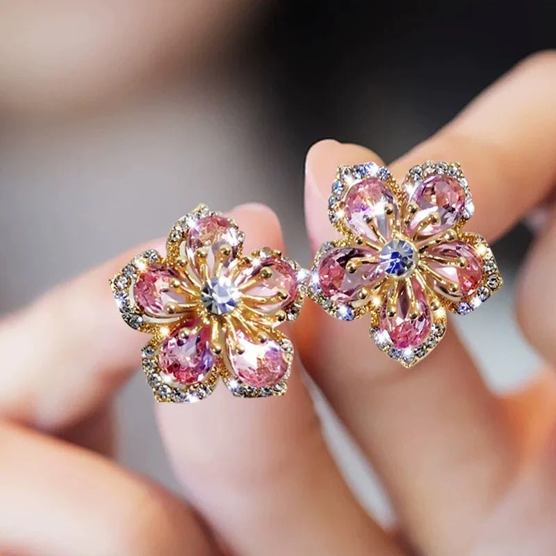 Silver Multicolored Zirconia Earrings - Image 2