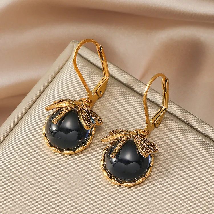 Spherical Dragonfly Earrings in Antique Silver - Image 10