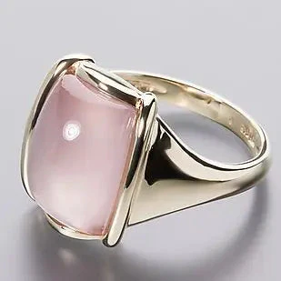 Square-Cut Rose Gold Vintage Ring - Image 2