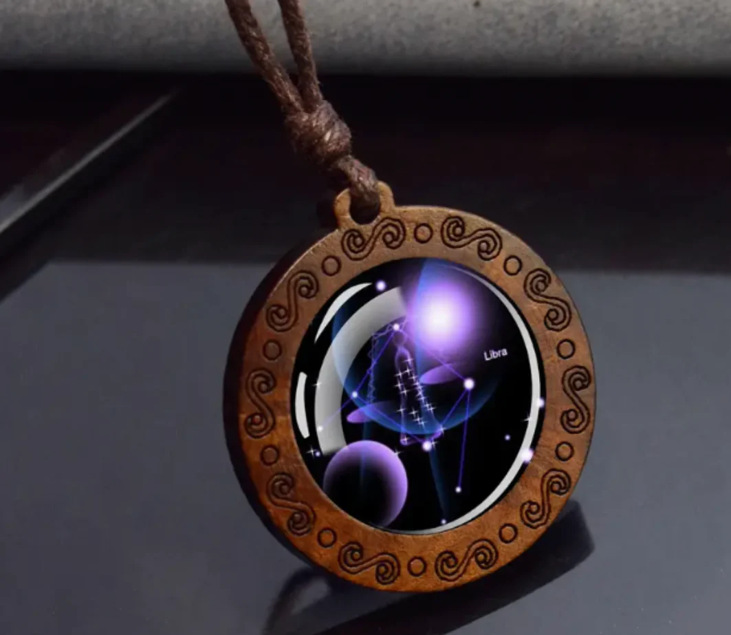 Zodiac sign necklace with more adjustable leather strap - Image 10