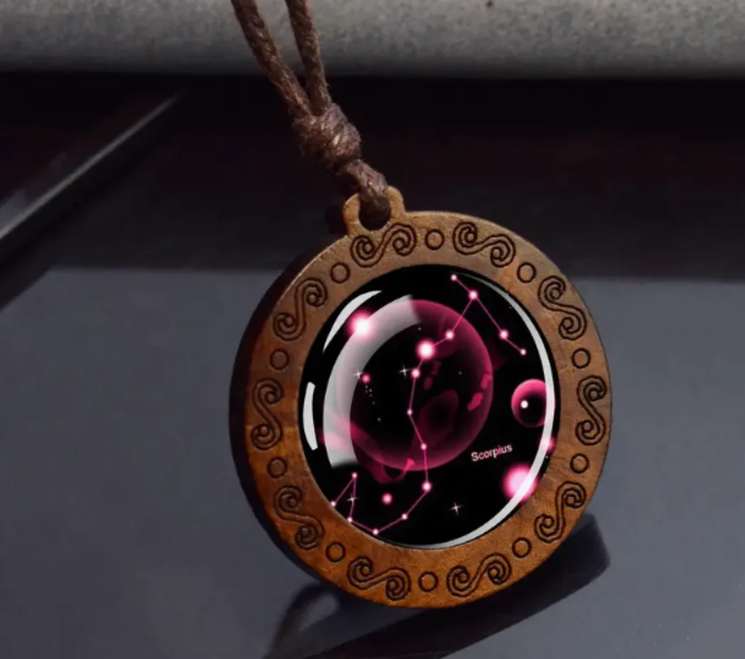 Zodiac sign necklace with more adjustable leather strap - Image 11