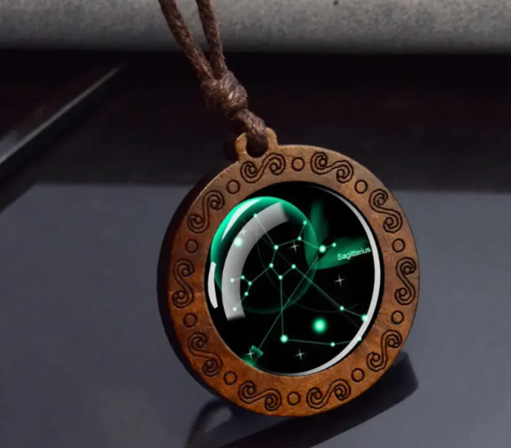 Zodiac sign necklace with more adjustable leather strap - Image 12