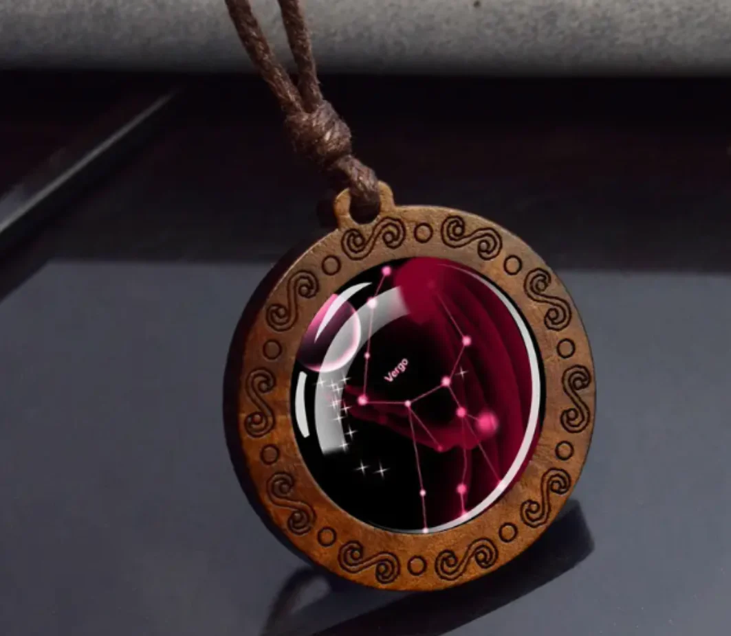 Zodiac sign necklace with more adjustable leather strap - Image 9