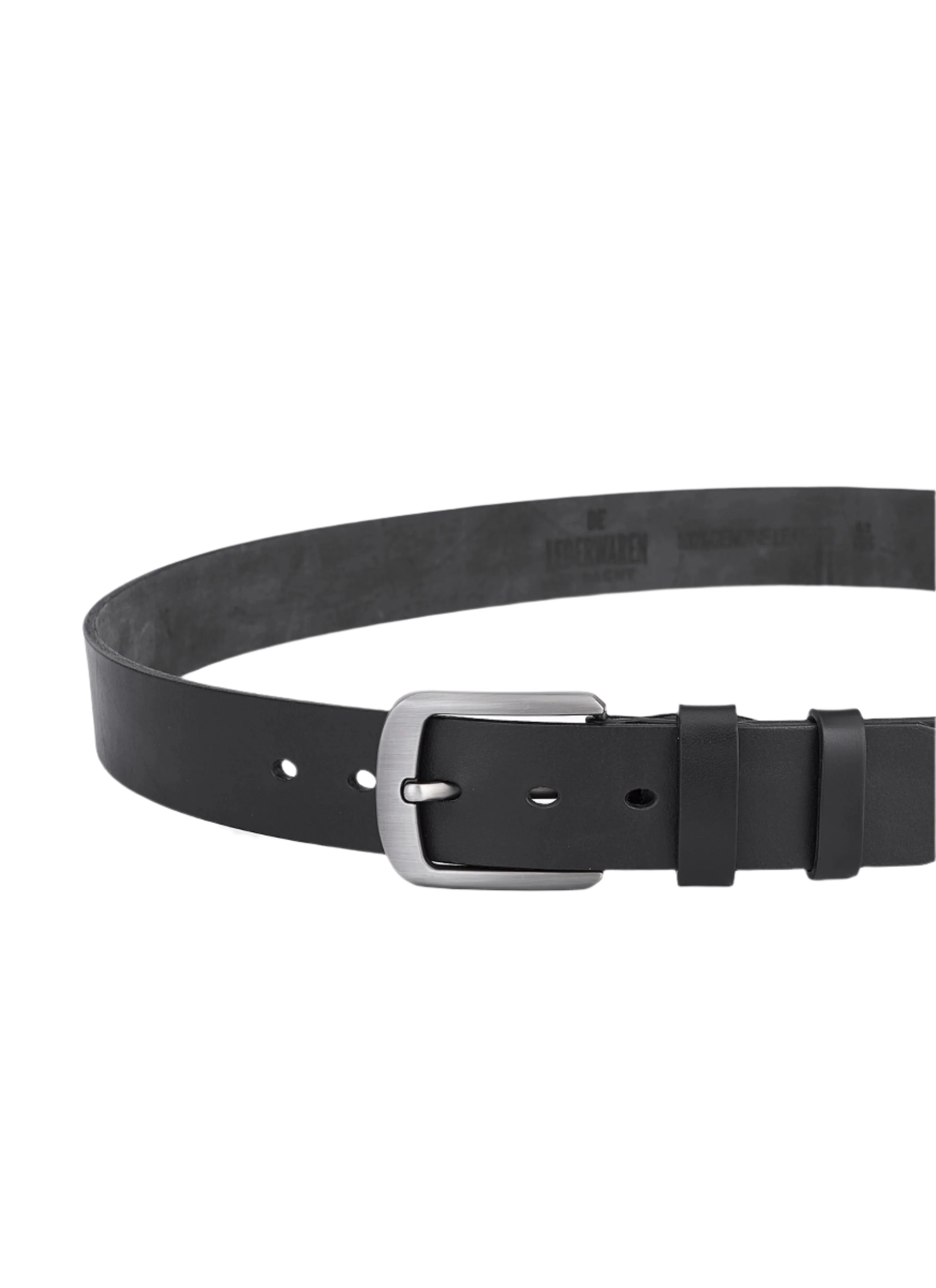 Luxury round leather belt – Elegant black leather belt for men – Durable and timeless - Image 3