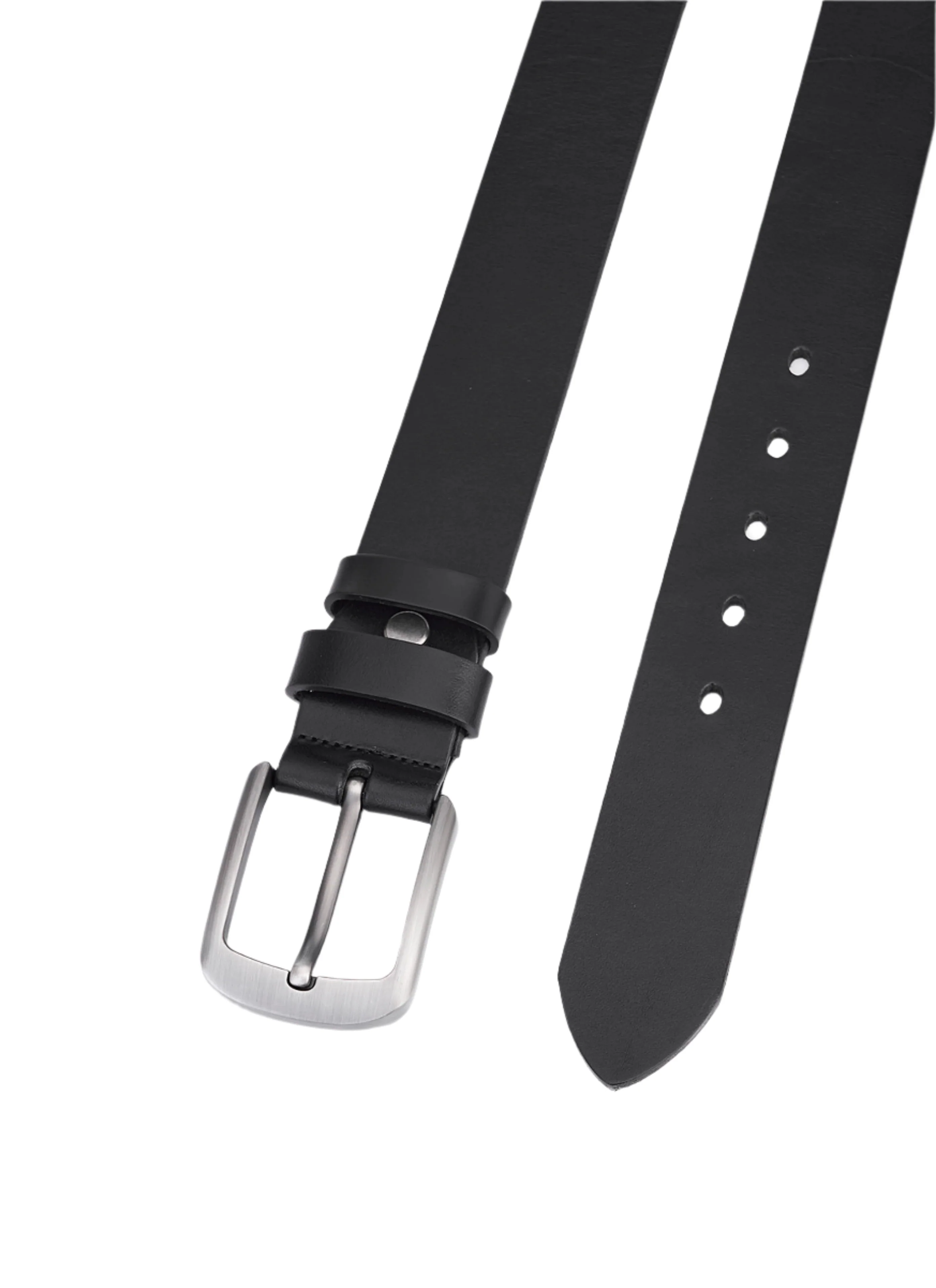Luxury round leather belt – Elegant black leather belt for men – Durable and timeless - Image 4