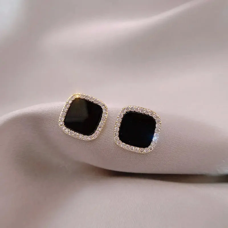 Timeless Onyx & Diamond Earrings - Image 2