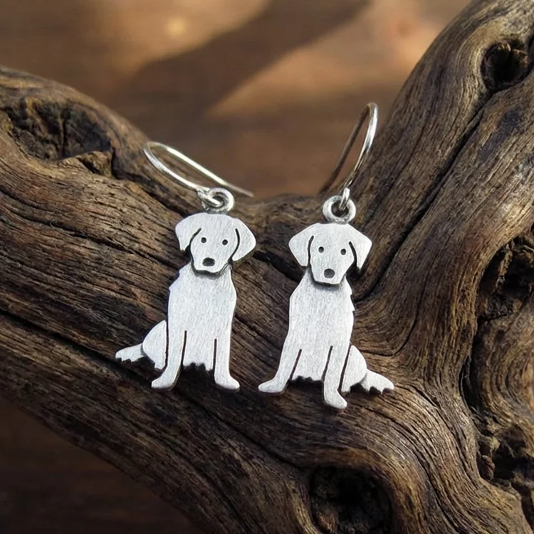Tiny Golden Retriever Earrings - Image 2