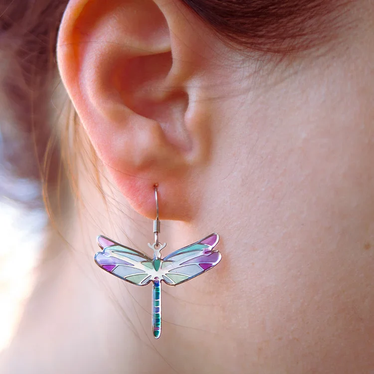 Unique Cute Dragonfly Fairy Earrings - Image 3