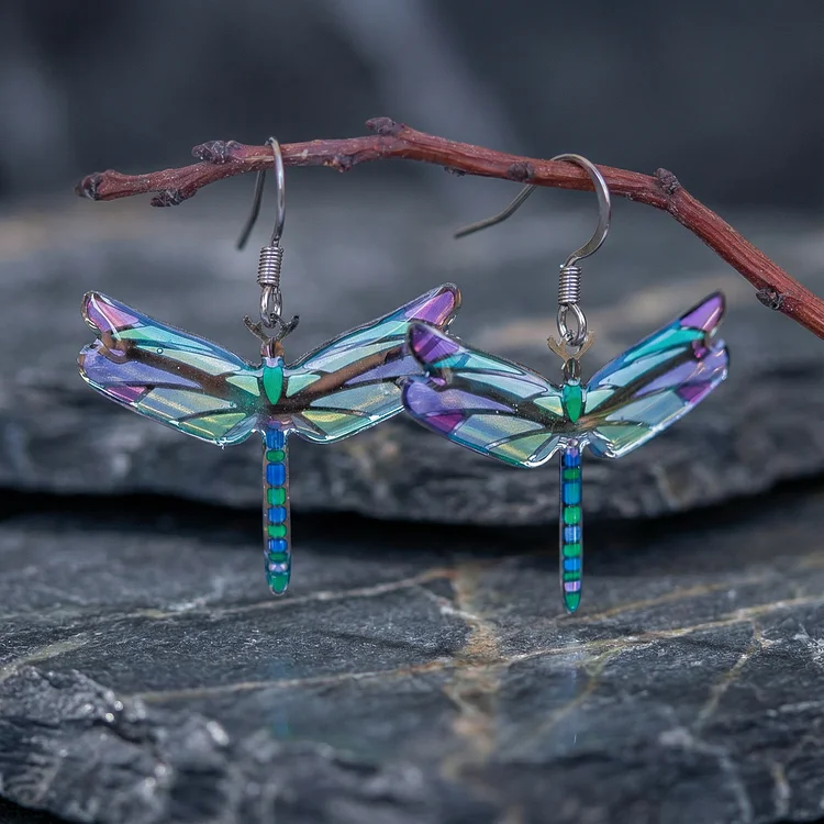 Unique Cute Dragonfly Fairy Earrings - Image 4