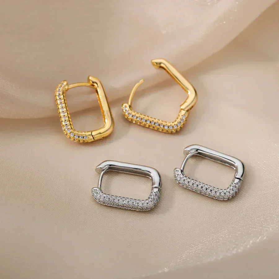 Valerie | Square and Circular Earrings - Image 2