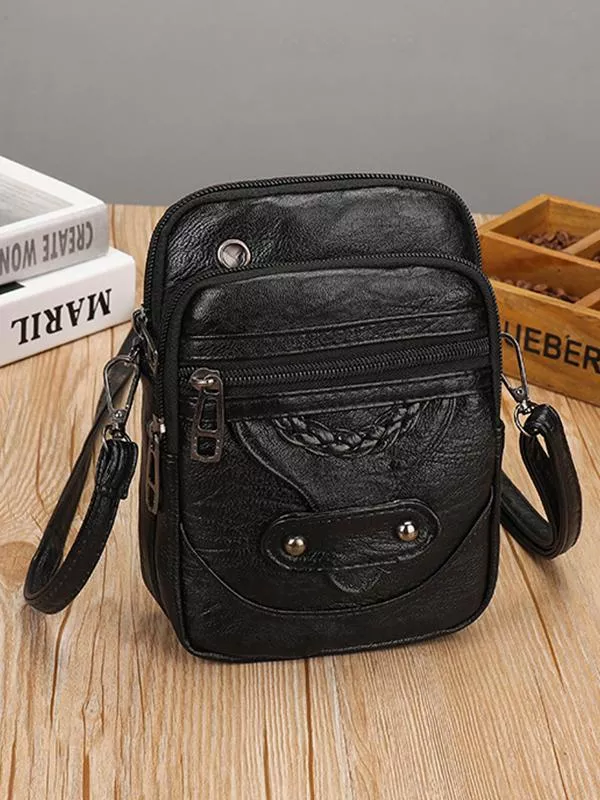 Vellana’s Vintage Elegance | Leather Crossbody Bag - Image 4