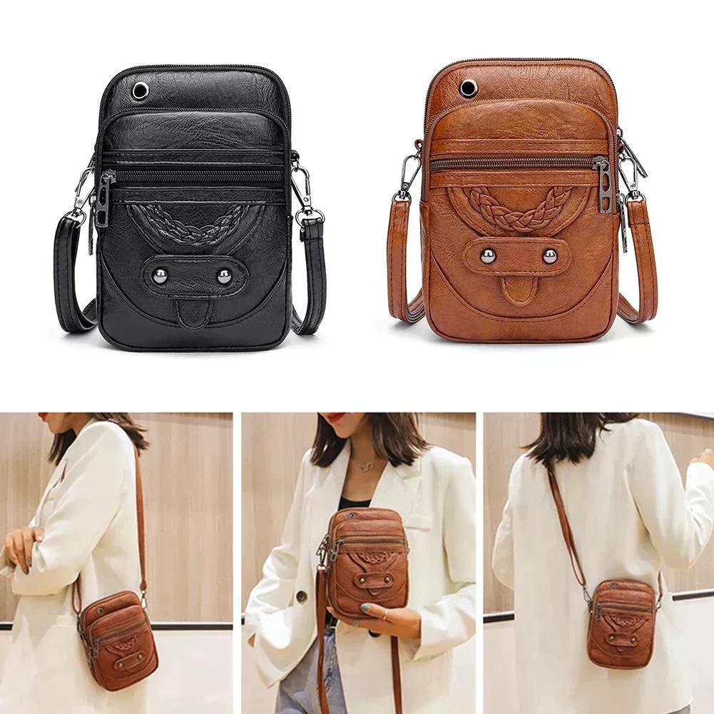 Vellana’s Vintage Elegance | Leather Crossbody Bag - Image 5