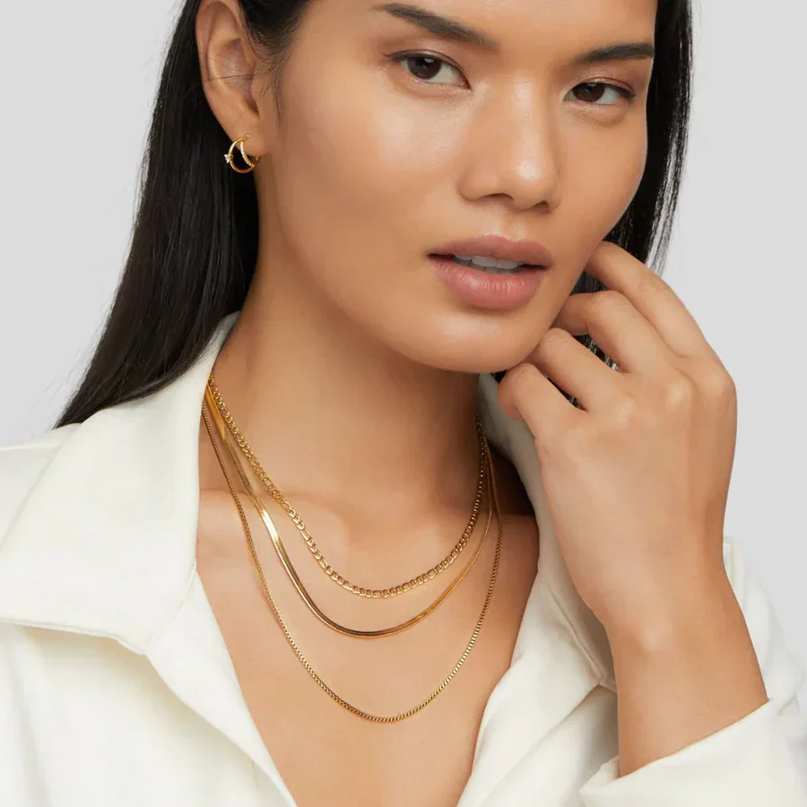 Vienna Layered Chain Necklace - Image 6