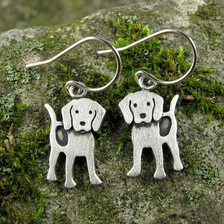 Vintage Beagle Earrings - Image 2