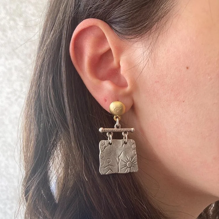 Vintage Bohemian Tribal Earrings - Image 3