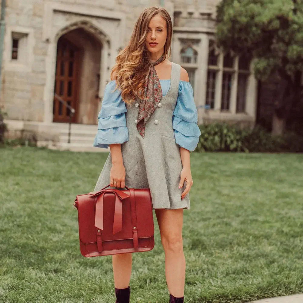 Vintage Bow-Kissed Satchel - Image 12