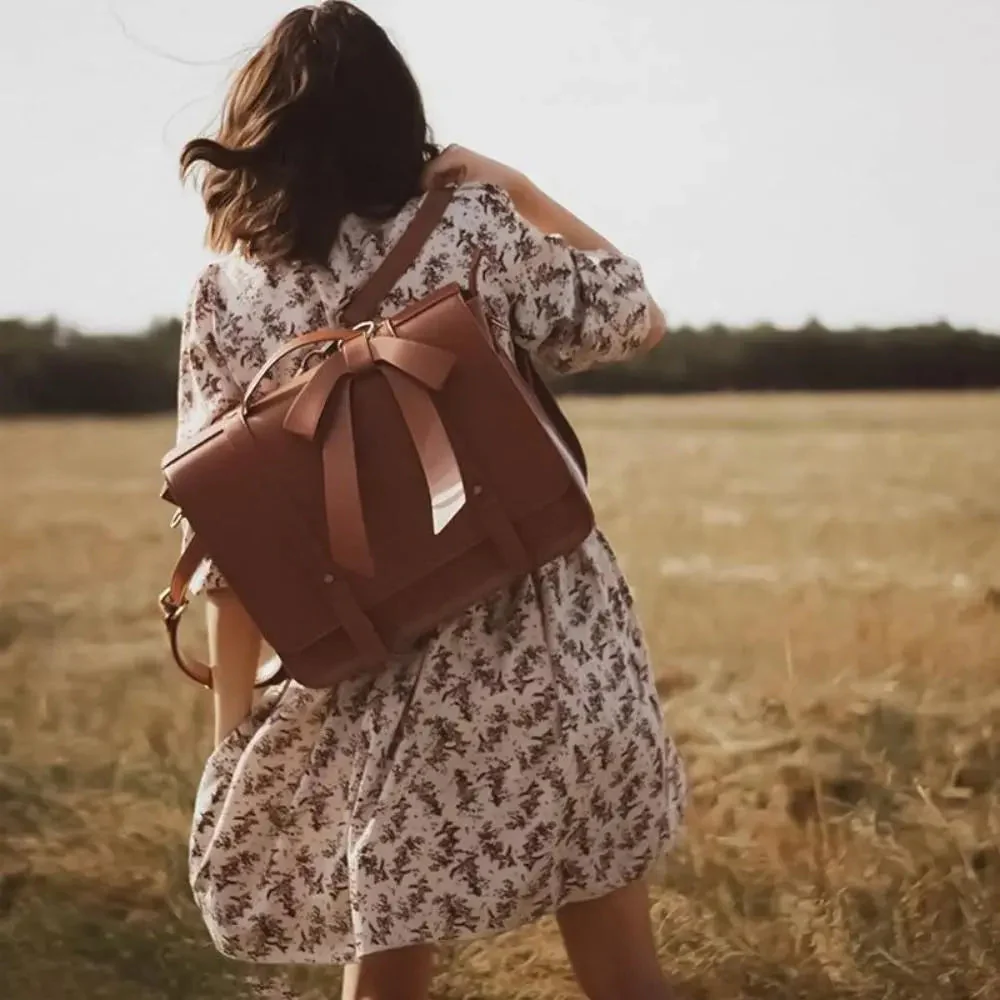 Vintage Bow-Kissed Satchel - Image 9