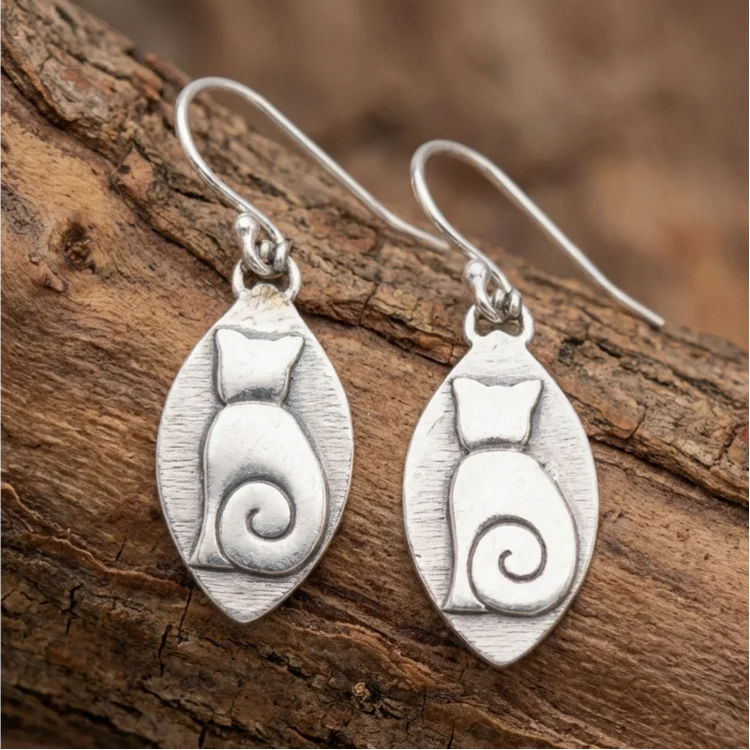Vintage Cat Earrings - Image 2