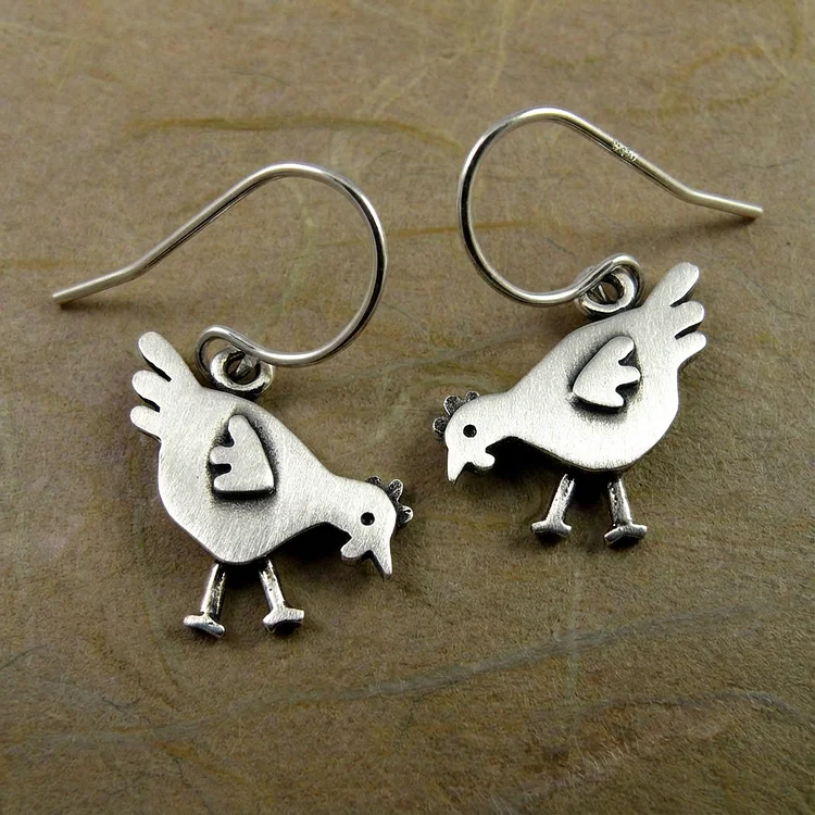 Vintage Chicken Earrings - Image 2
