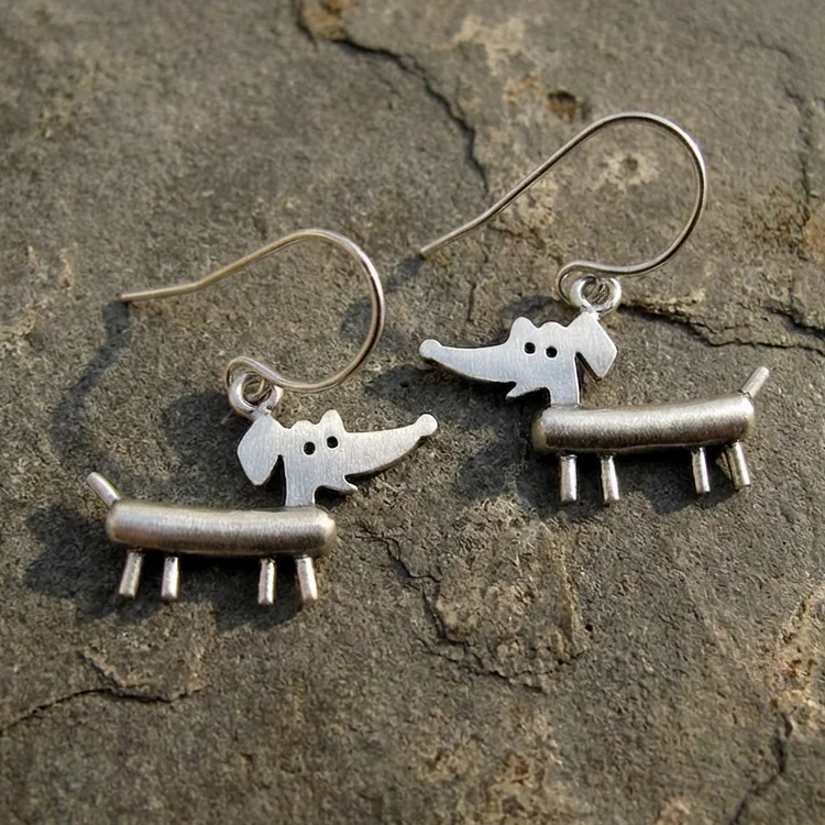 Vintage Dachshund Earrings - Image 2