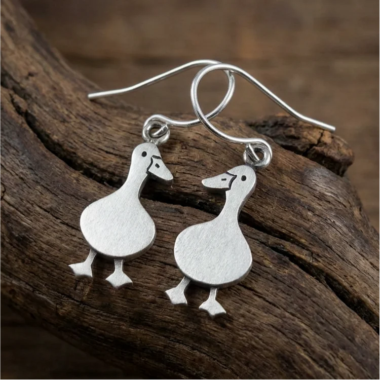 Vintage Duck Earrings - Image 2
