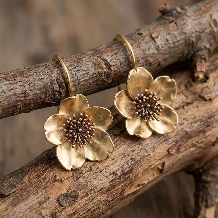 Vintage Flower Earrings - Image 2