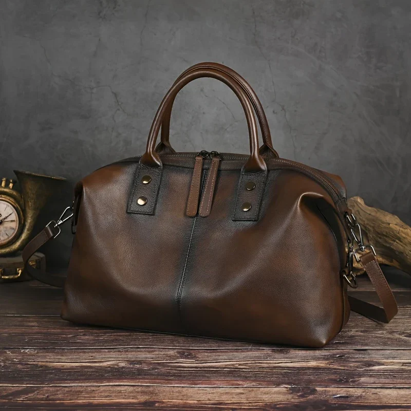 Vintage Leather Handbag for Women - Image 4