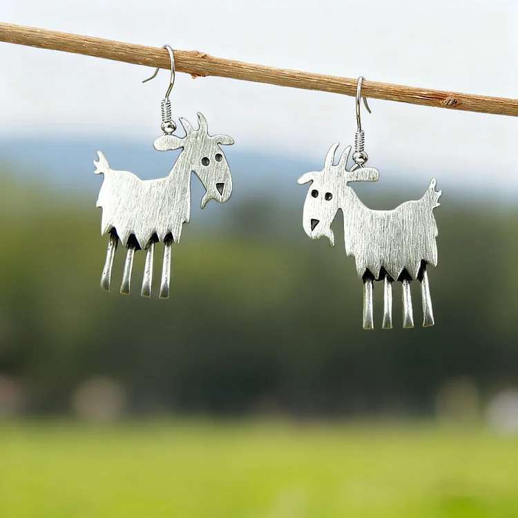 Vintage Goat Earrings - Image 2