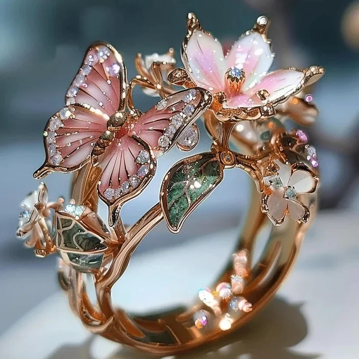 Vintage Golden Prifddinas Floral Ring - Image 2
