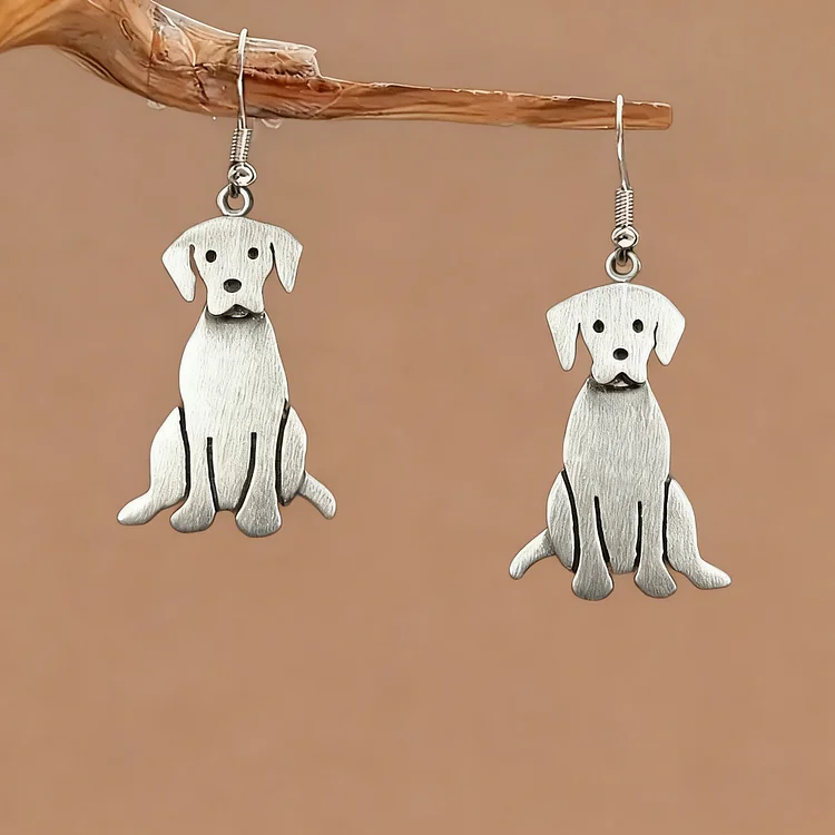 Vintage Golden Retriever Earrings - Image 3