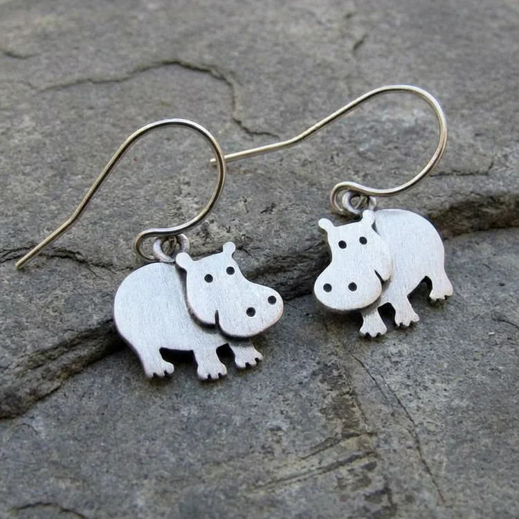 Vintage Hippo Earrings - Image 2