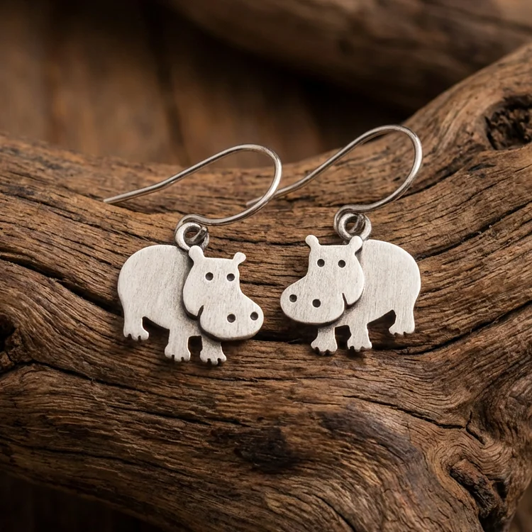 Vintage Hippo Earrings - Image 3