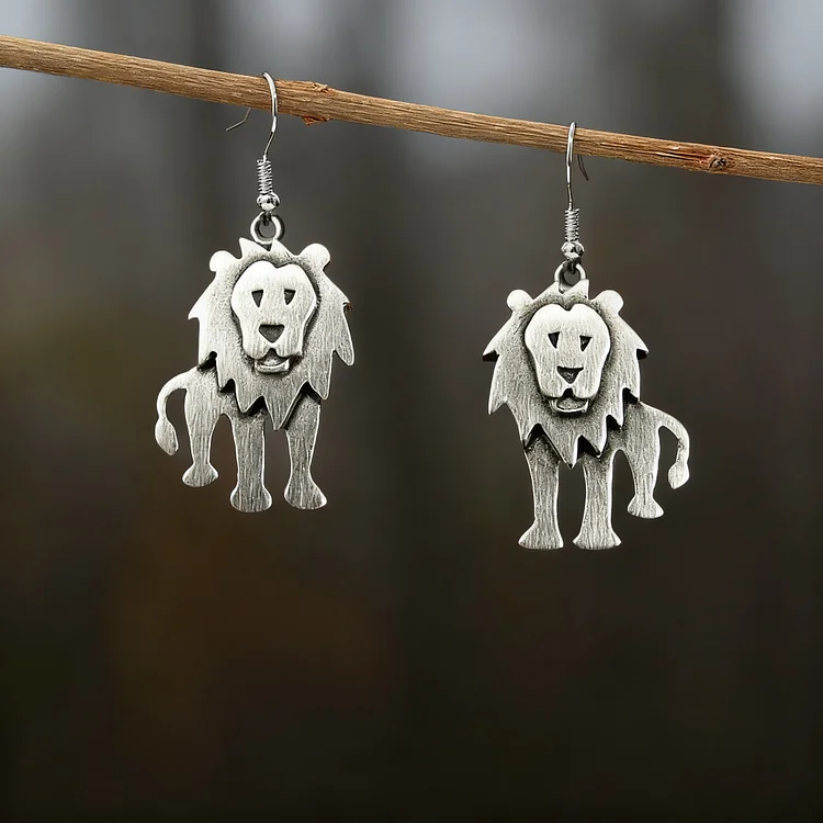 Vintage Lion Earrings - Image 3