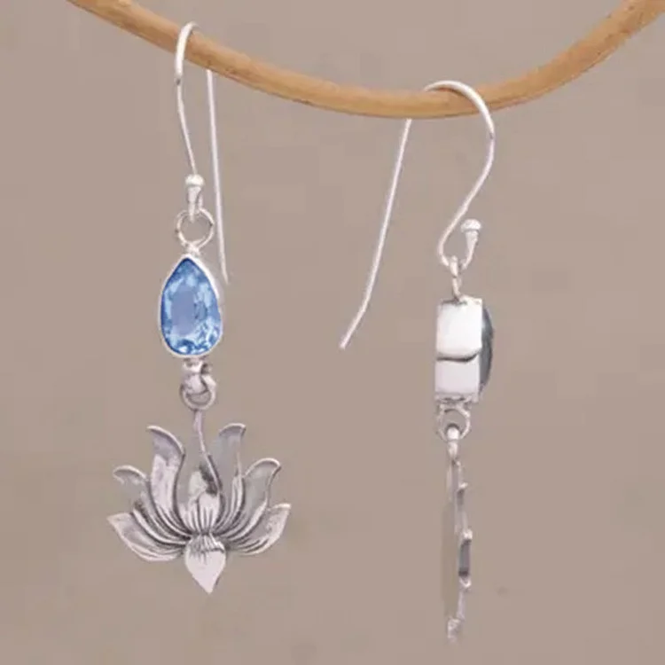 Vintage lotus earrings - Image 2