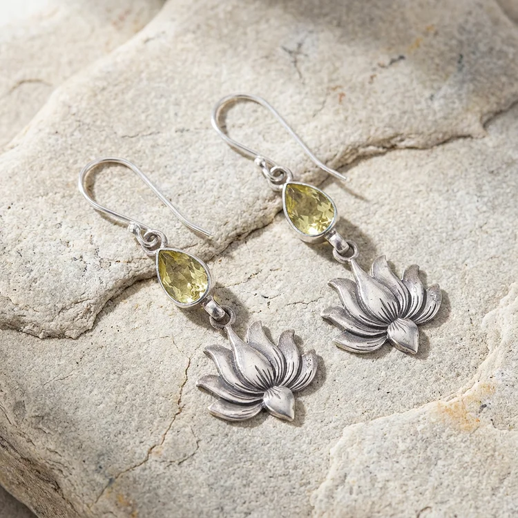 Vintage lotus earrings - Image 3