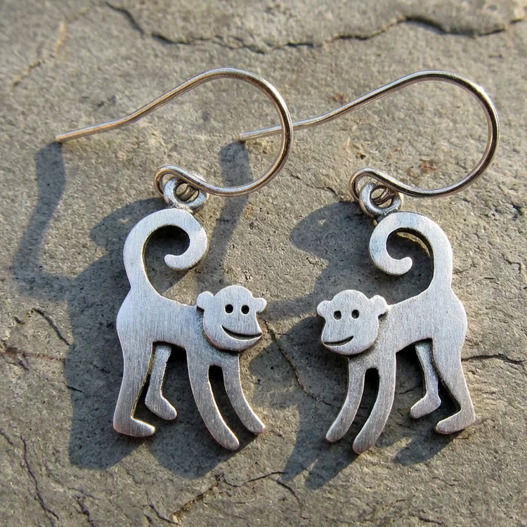 Vintage Monkey Earrings - Image 2