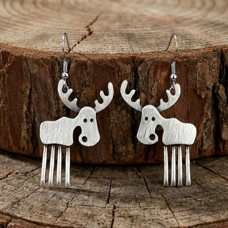 Vintage Moose Earrings - Image 2