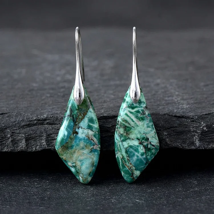 Vintage Natural Stone Earrings - Image 2