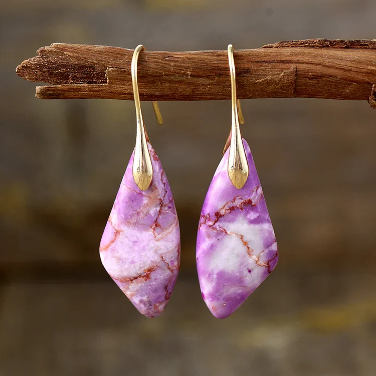 Vintage Natural Stone Earrings - Image 3