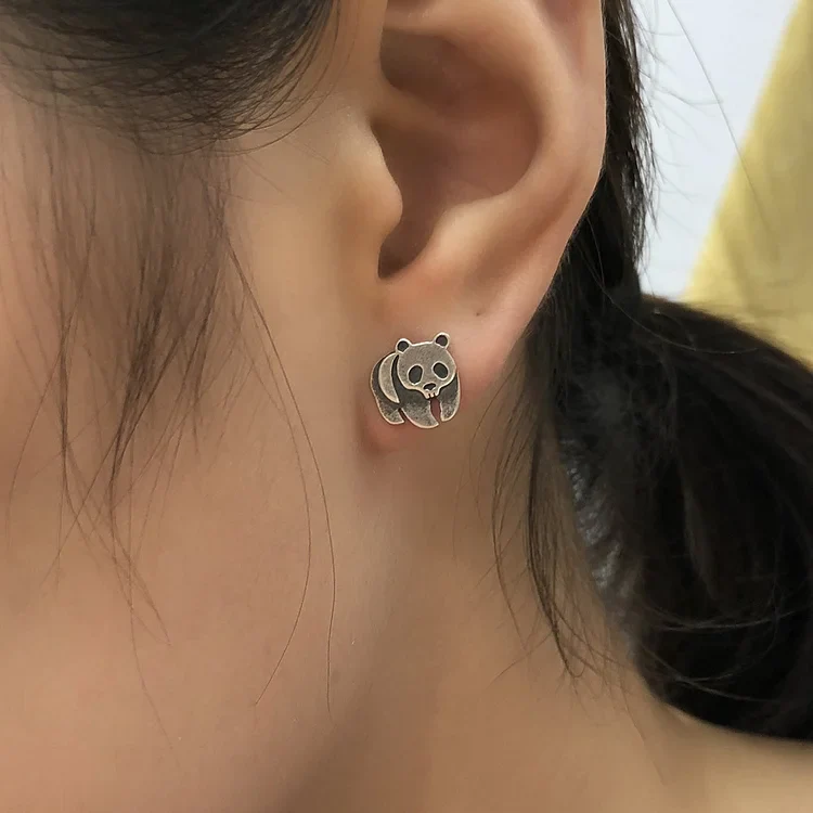 Vintage Panda Earrings - Image 3